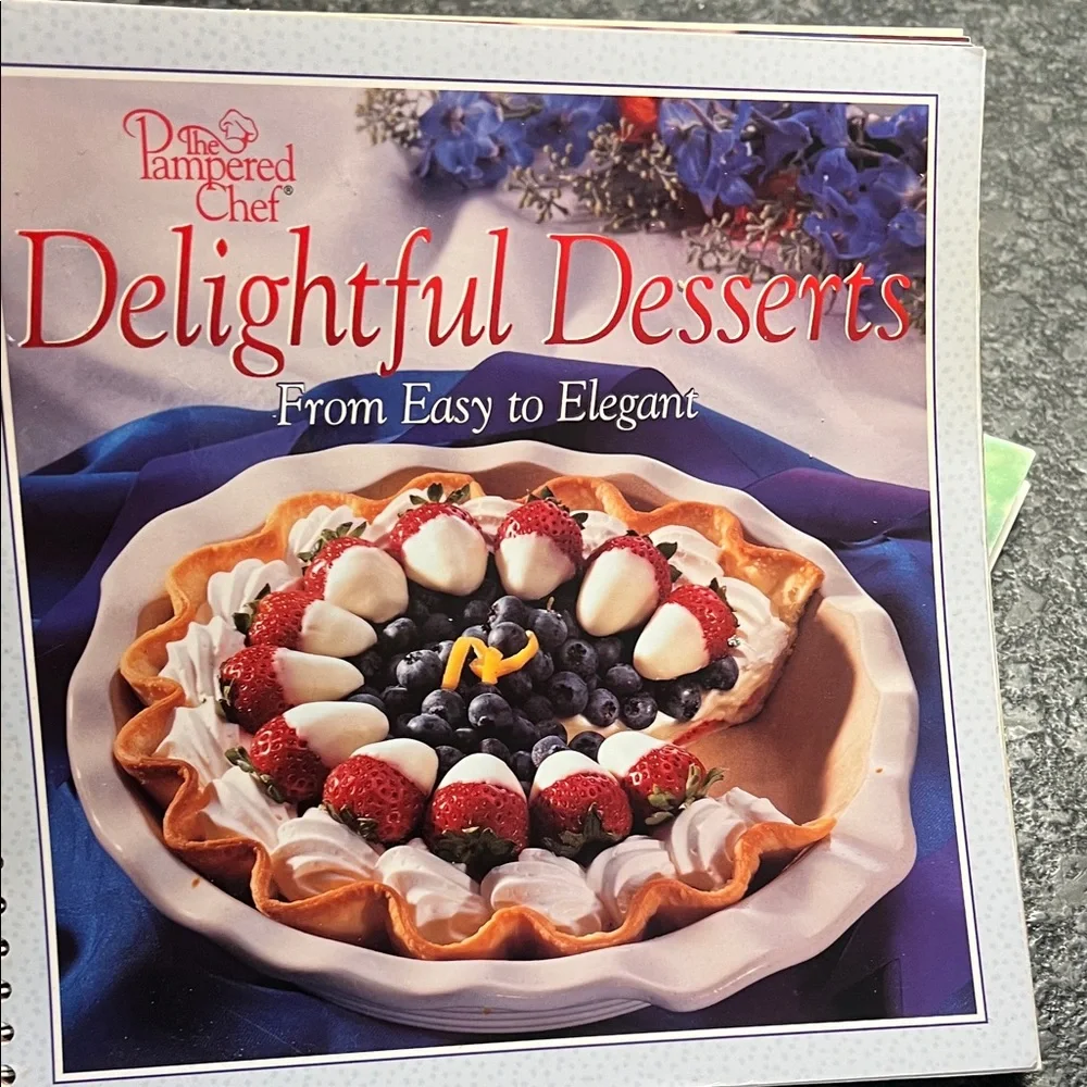The Pampered Chef Casual Cooking Cookbook & Delightful Desserts Cook book.